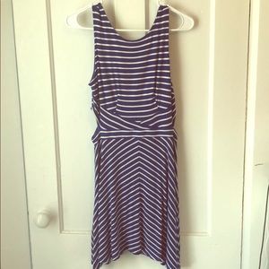 Blue striped dress